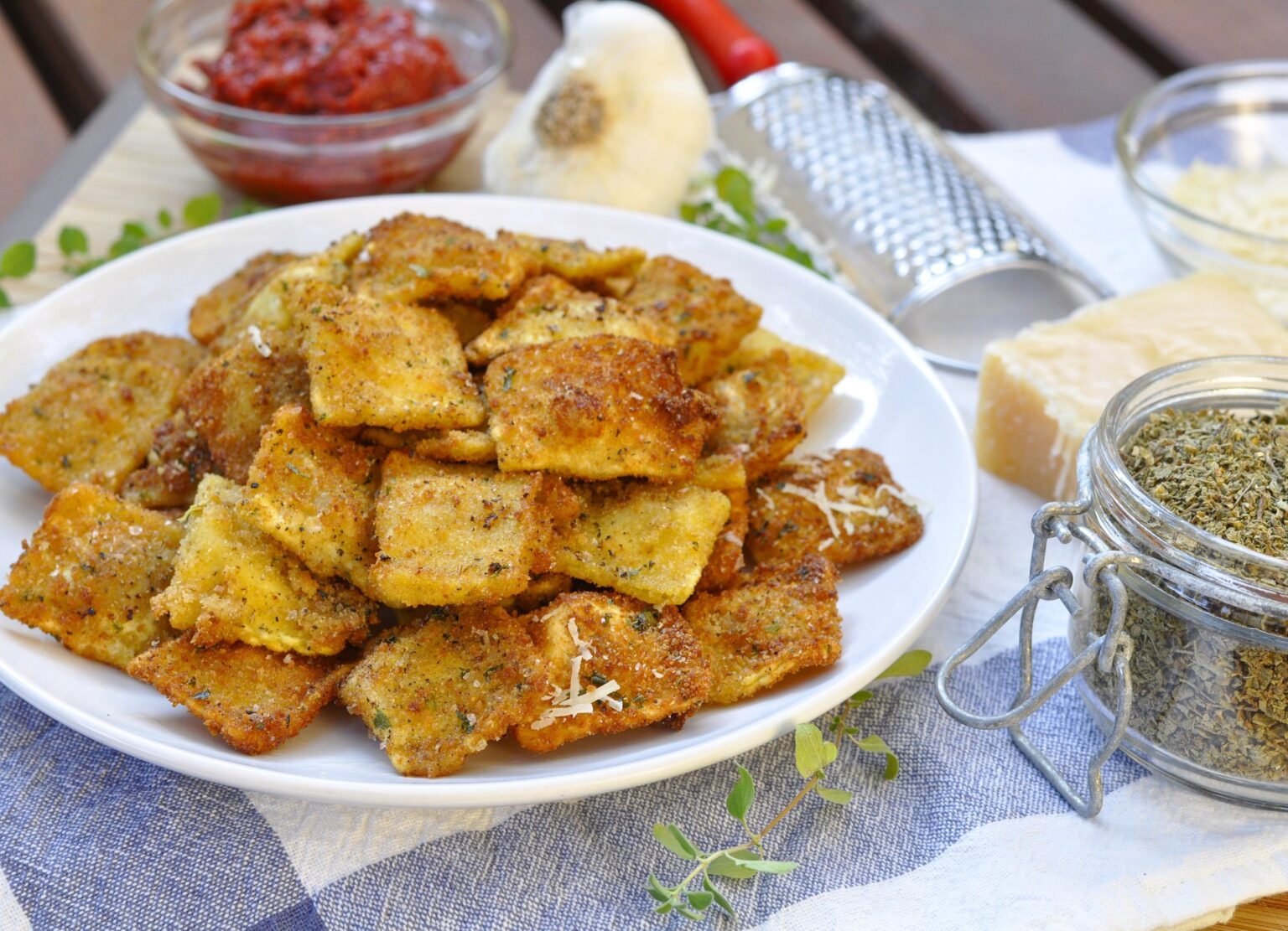 Fried Ravioli Recipe Couple in the Kitchen
