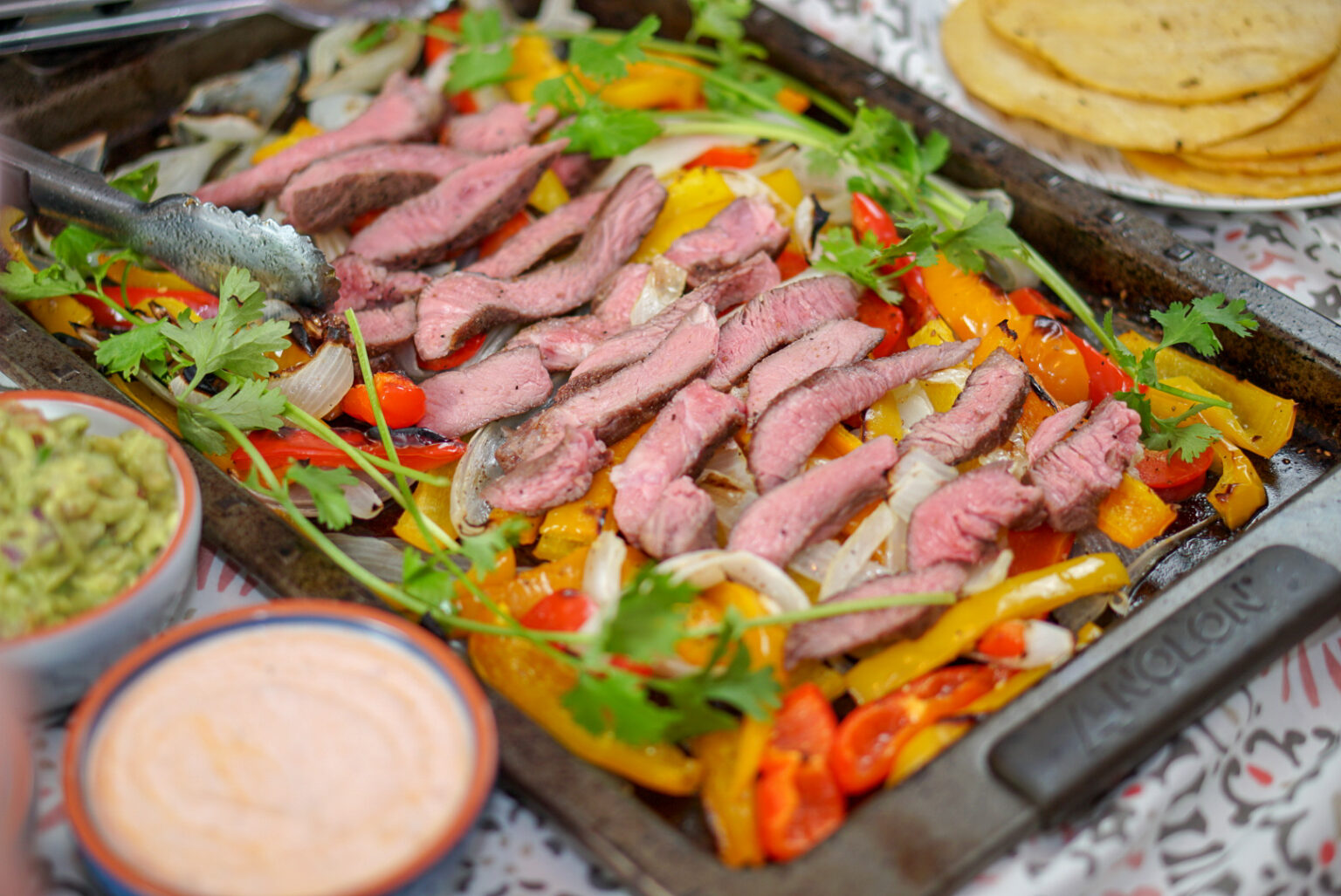 Easy, Lamb Fajitas Couple in the Kitchen