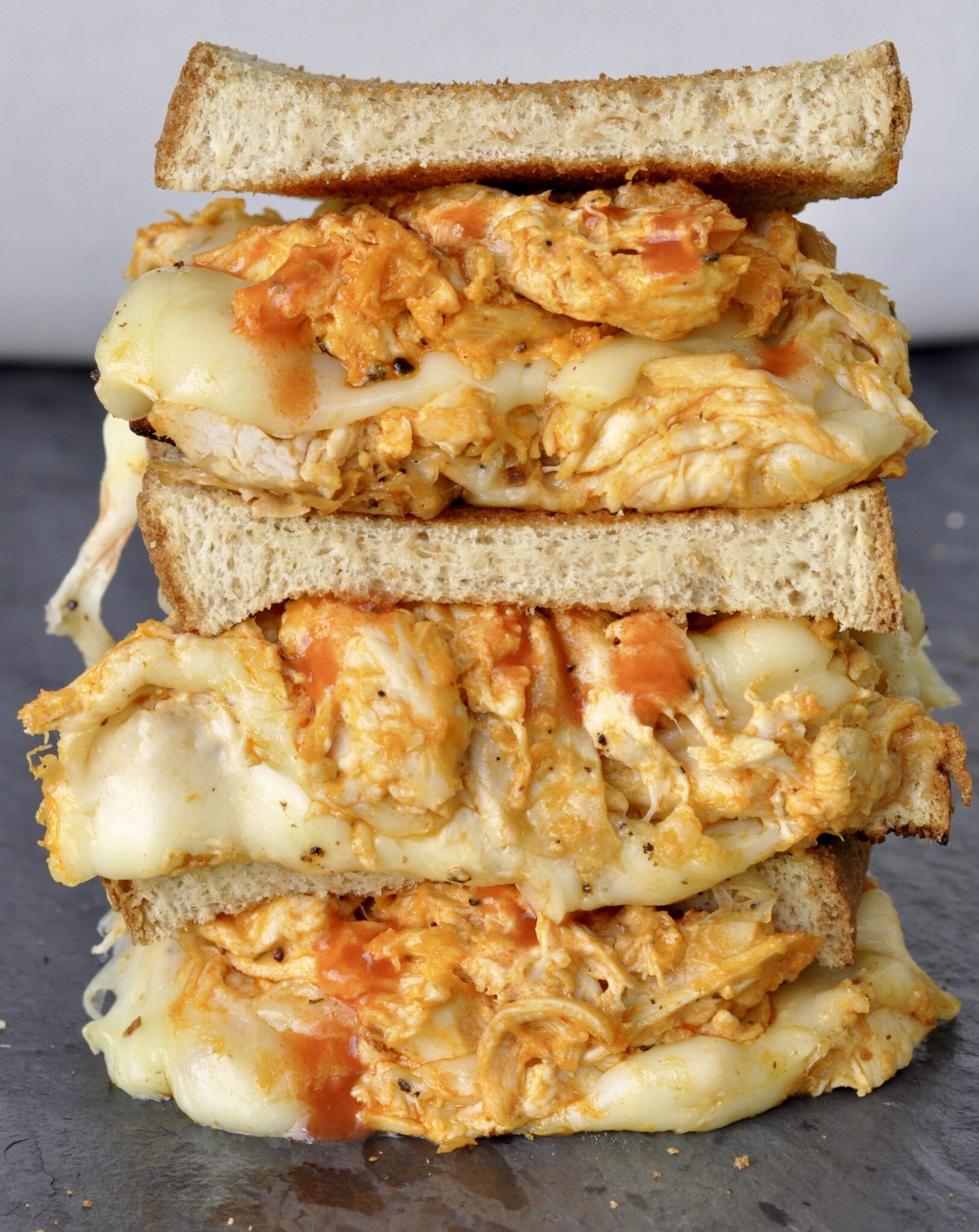 Buffalo Chicken Grilled Cheese Couple in the Kitchen