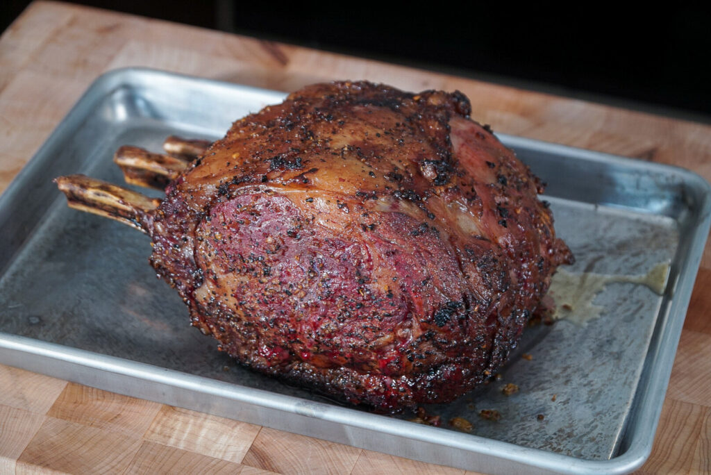 Smoked Prime Rib Roast Couple in the Kitchen