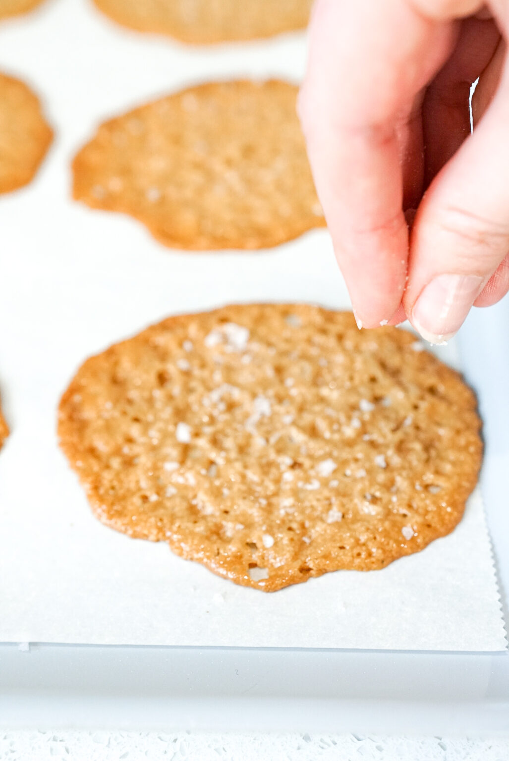 Salted Caramel Lace Cookies Couple in the Kitchen