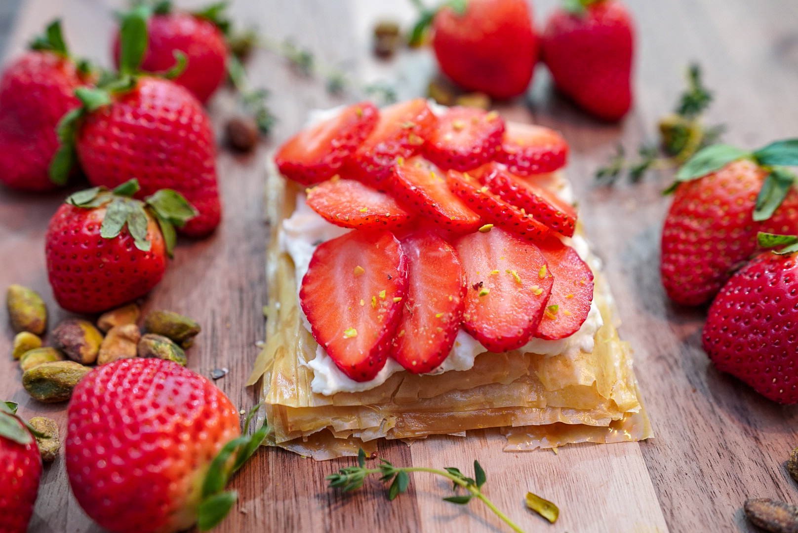 Strawberry Tart Phyllo Dough Desserts Couple in the Kitchen