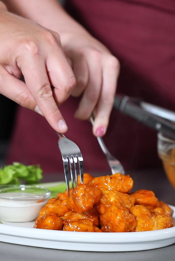 Air Fryer Boneless Wings (with Homemade Buffalo Sauce!) Couple in the