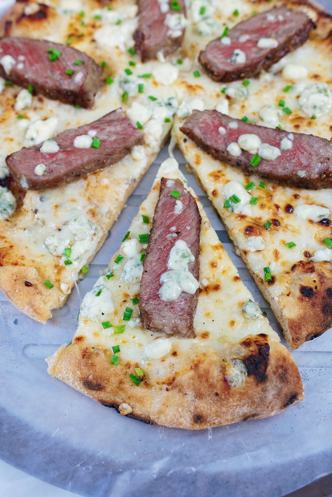 Blue Cheese and Steak Pizza Recipe Couple in the Kitchen