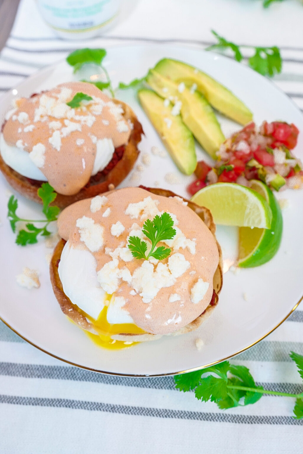 Huevos con Chorizo Benedict Style Couple in the Kitchen