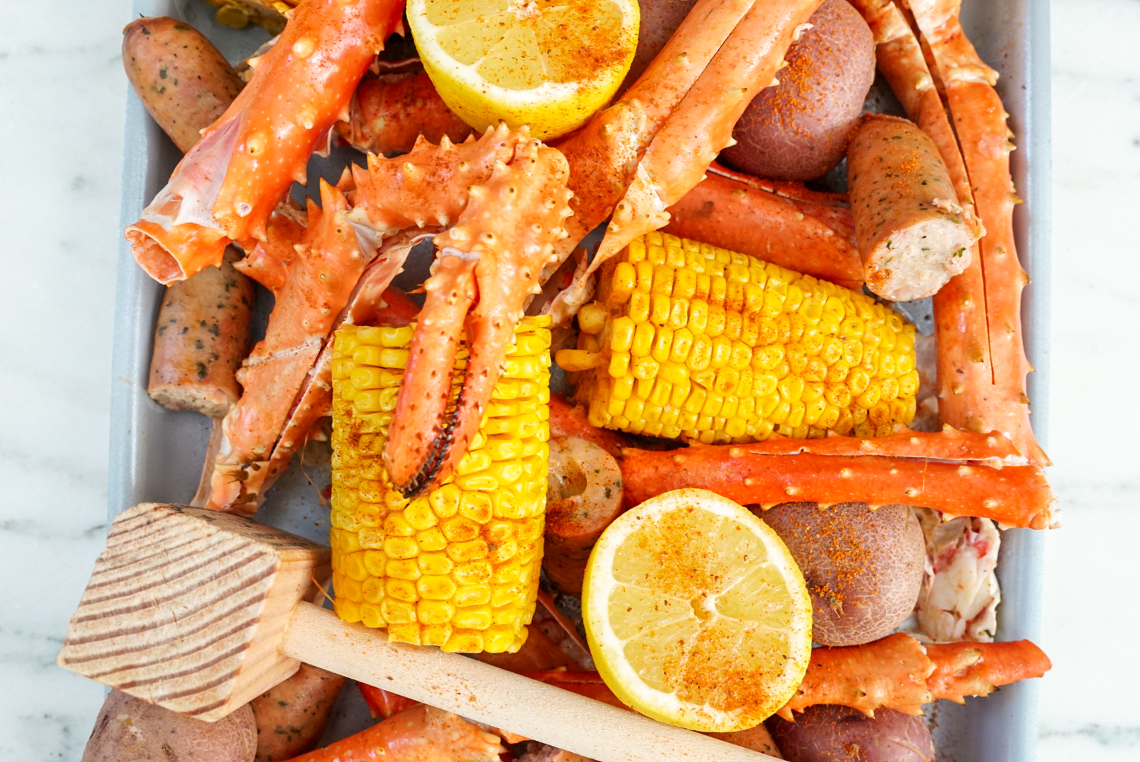 Seafood Boil Recipe Couple in the Kitchen