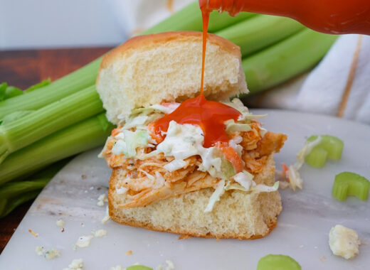 Crockpot Buffalo Chicken Sliders