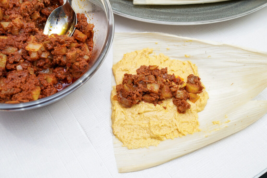 Instant Pot Tamales with Chorizo and Potato