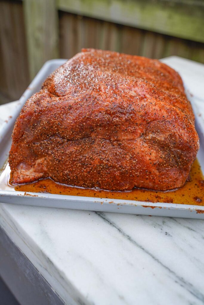 Big green egg cheap pork shoulder cook time