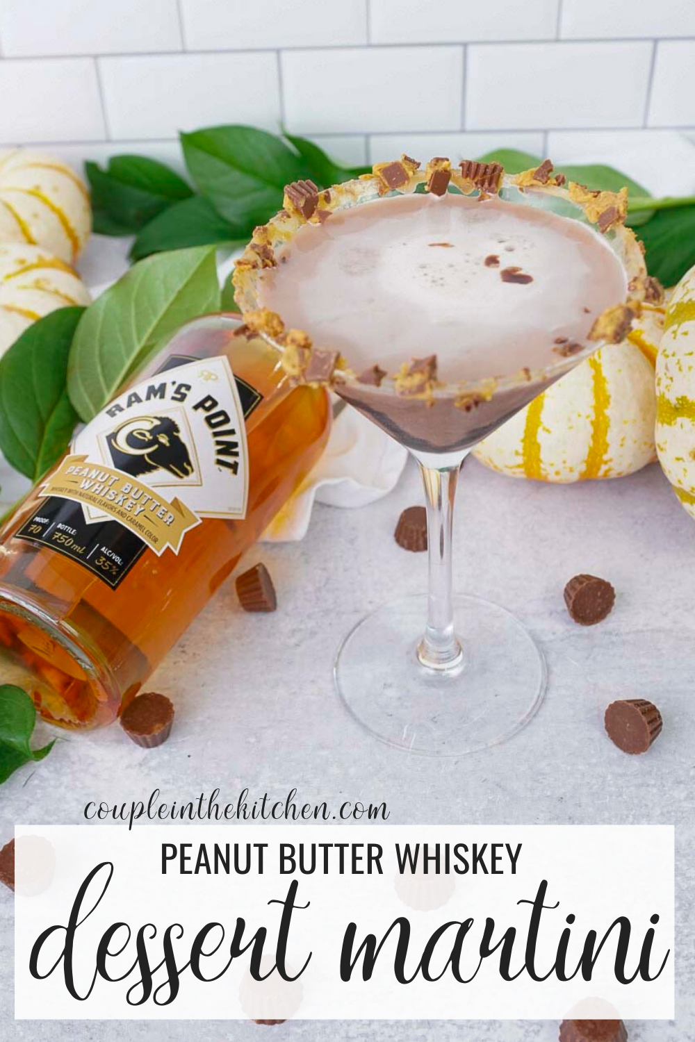 Peanut Butter Whiskey Cocktail Couple in the Kitchen