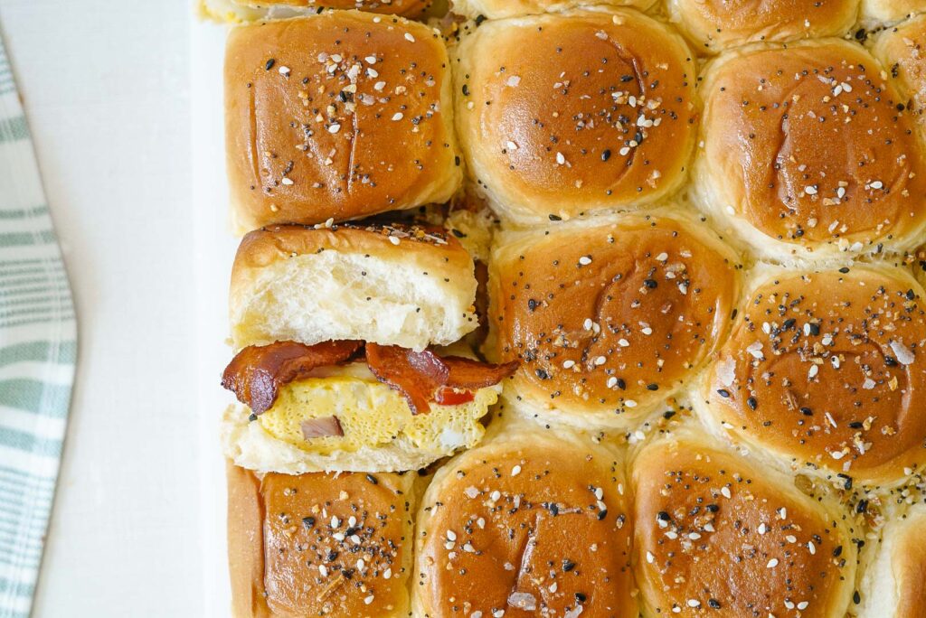 Bacon, Egg, and Cheese Breakfast Sliders