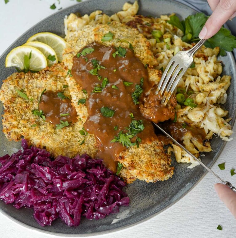 Air Fryer Schnitzel Couple in the Kitchen