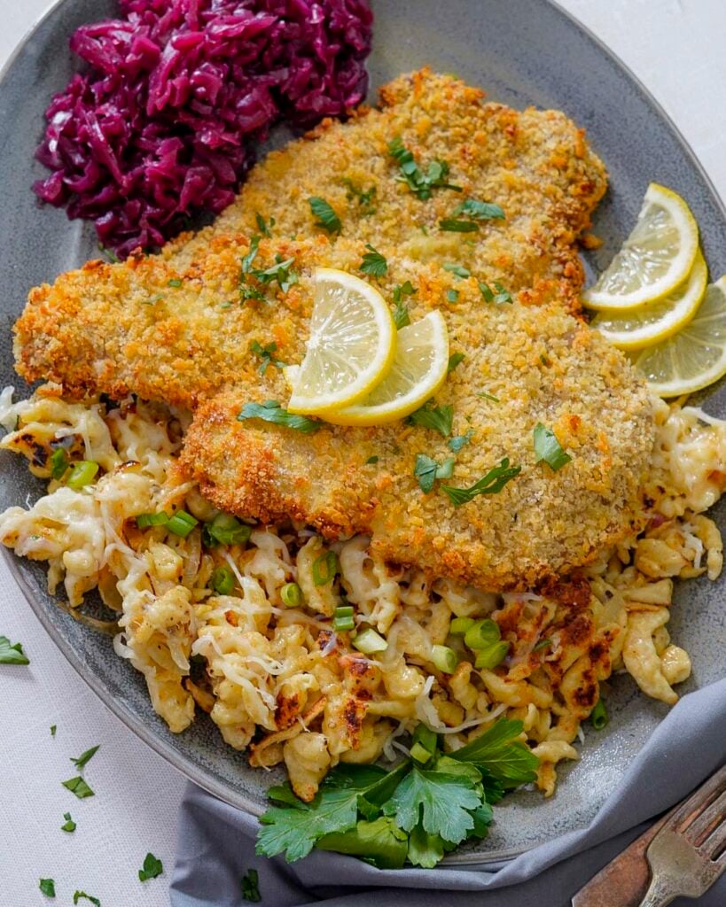Air Fryer Schnitzel Couple in the Kitchen