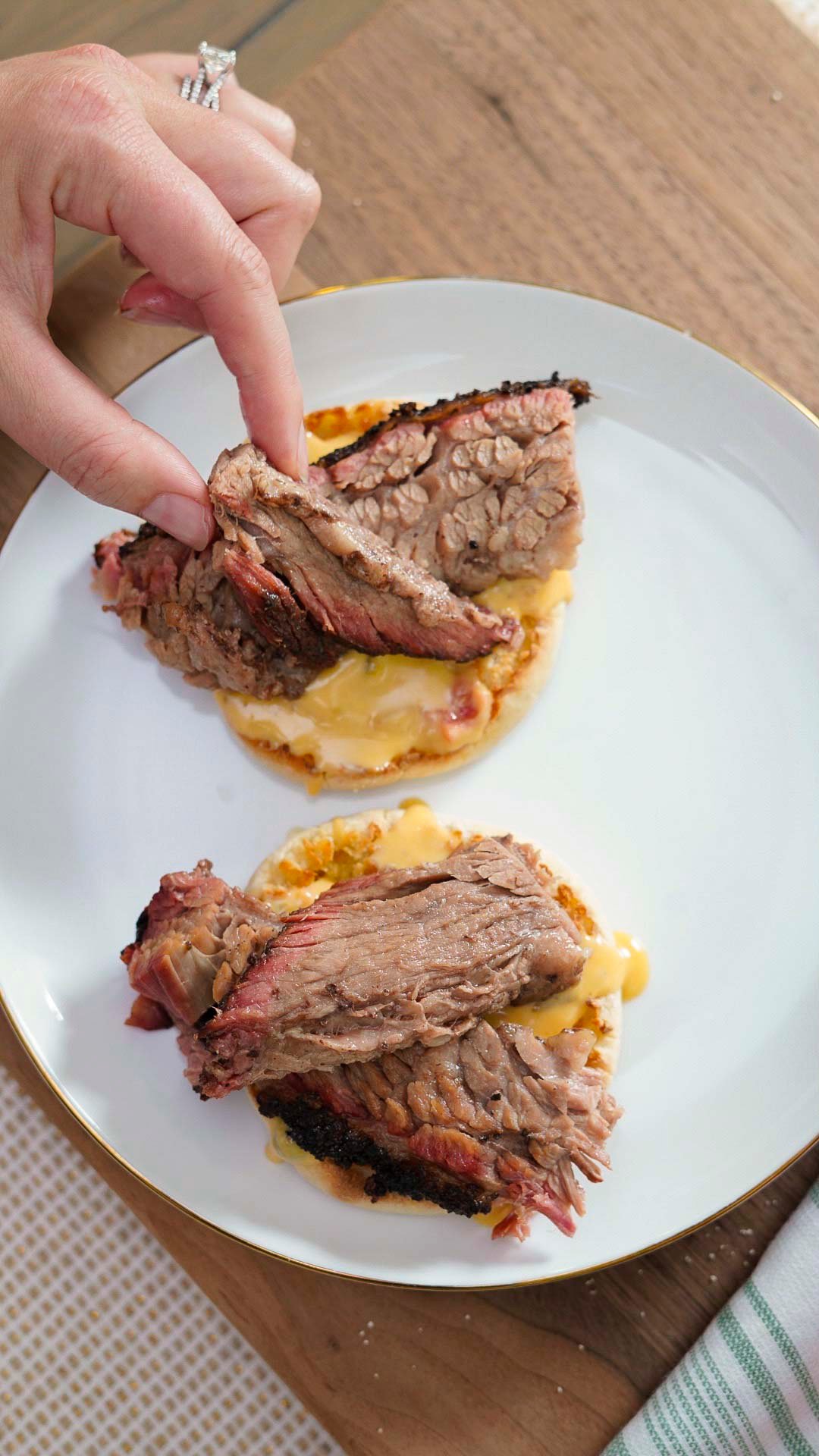 Brisket Breakfast “Benedict” Couple in the Kitchen
