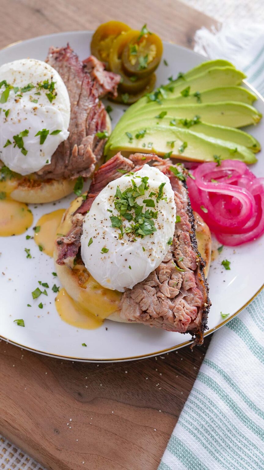 Brisket Breakfast “Benedict” Couple in the Kitchen