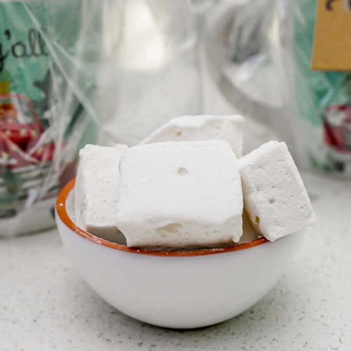 Homemade Marshmallows in a bowl