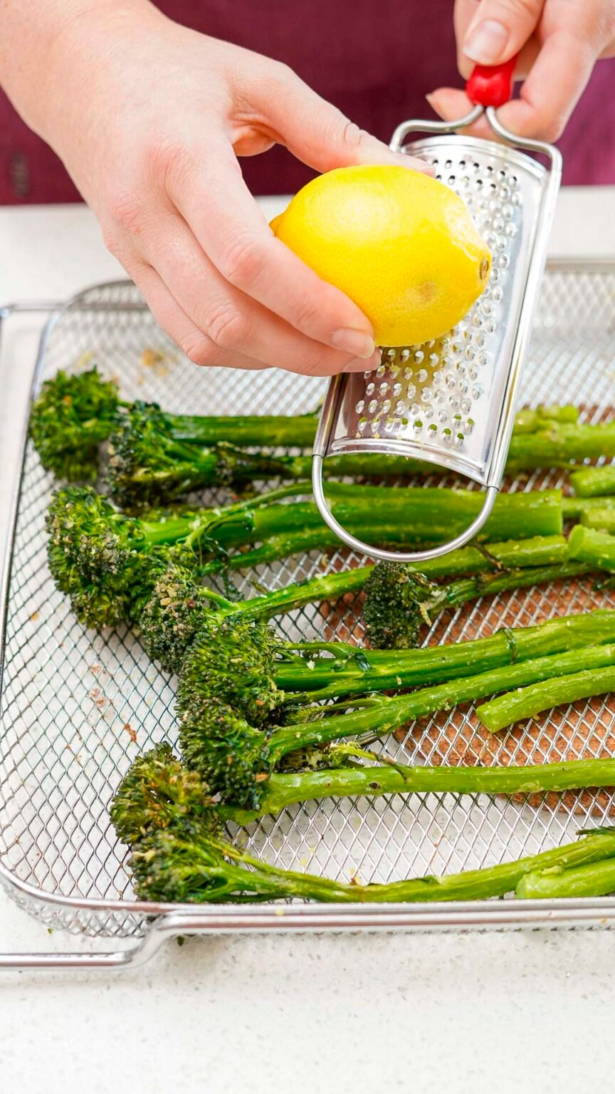 Perfect Air Fryer Broccolini Couple in the Kitchen
