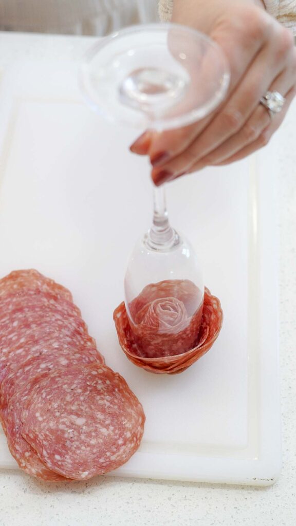 Valentines Day Charcuterie Salami Rose