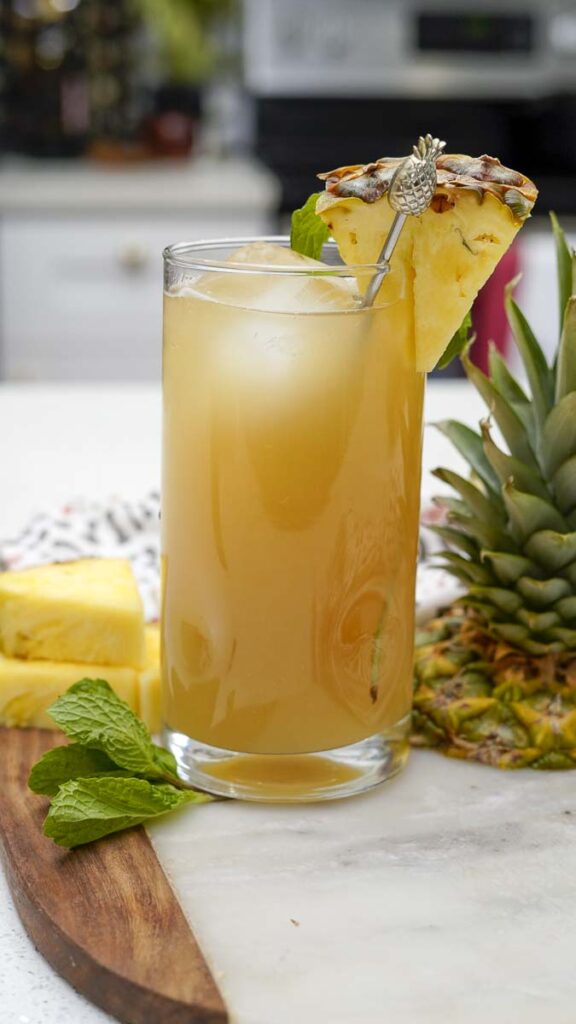 Pineapple Green Tea CBD Mocktail | Couple in the Kitchen