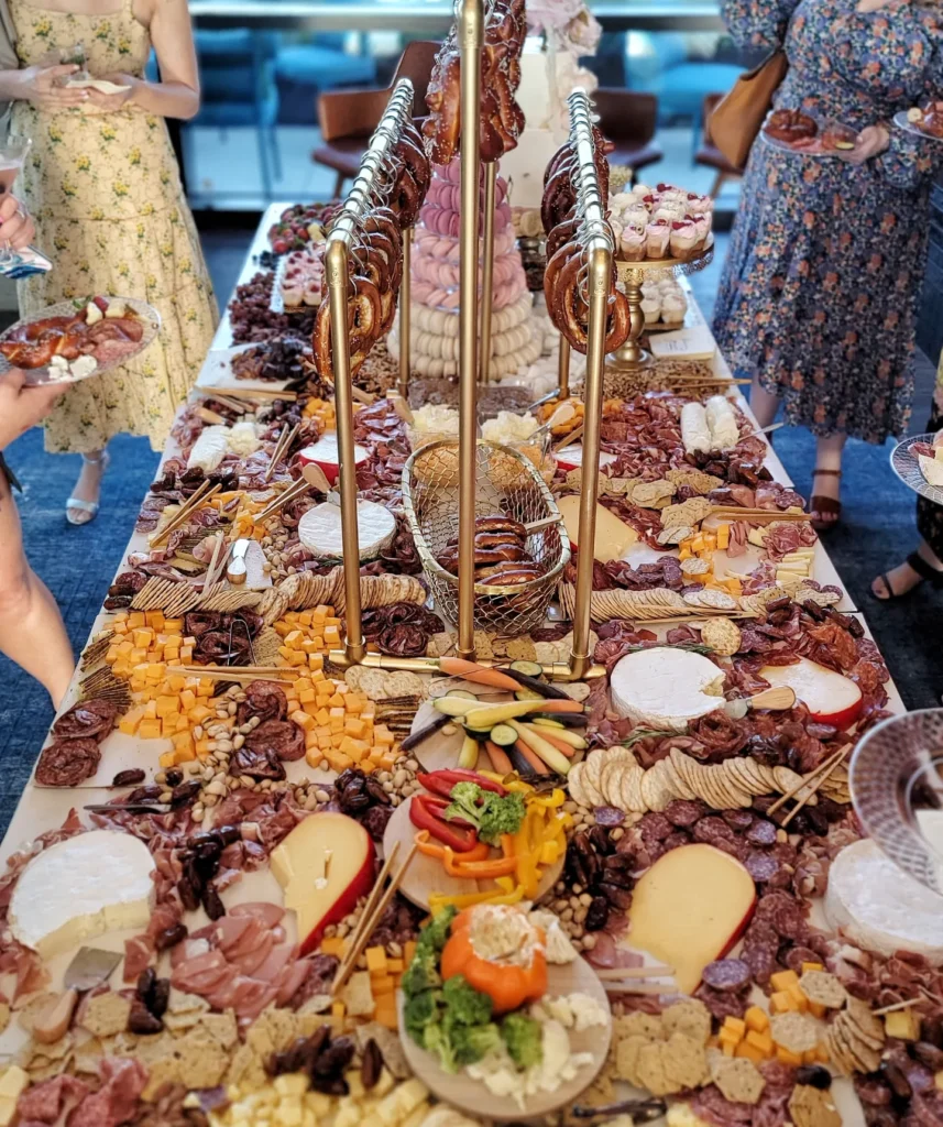 Grazing table at a wedding