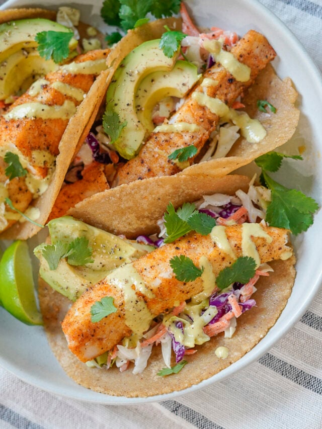 Air Fryer Tilapia Fish Tacos Recipe Couple in the Kitchen