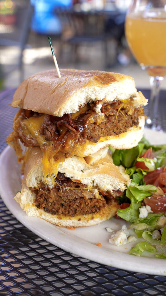 Lake Tahoe Meatloaf Sandwich on a plate.