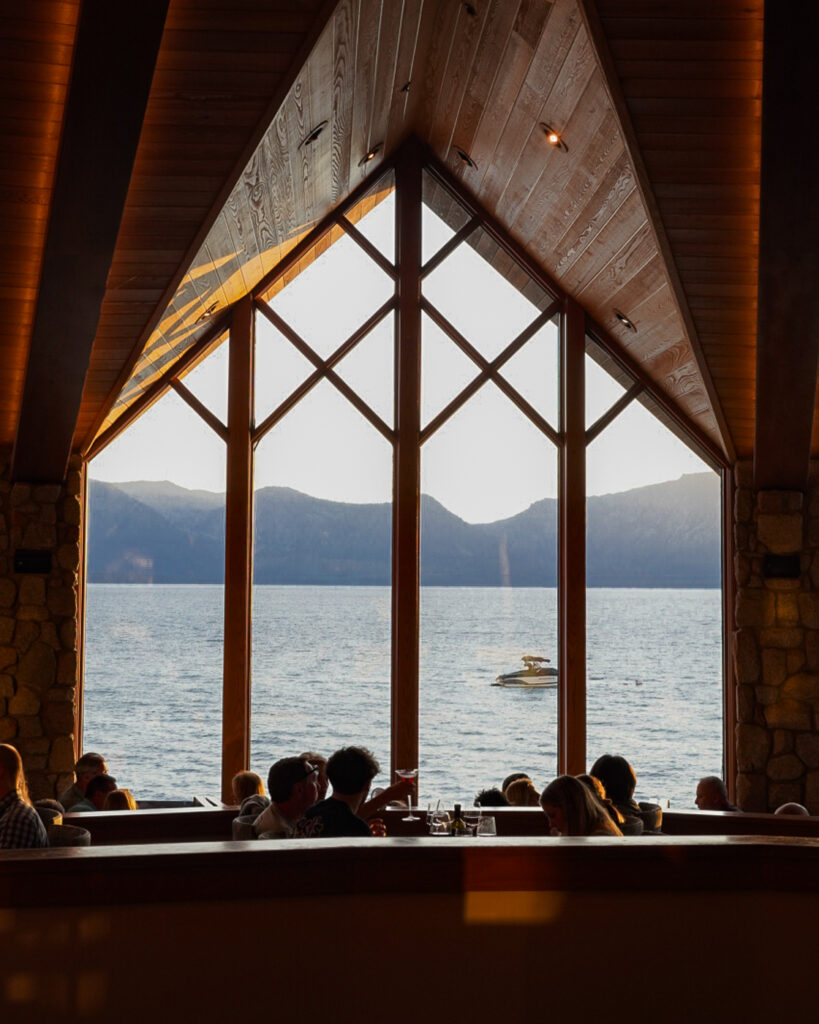 Lake tahoe view from edgewood restaurant.