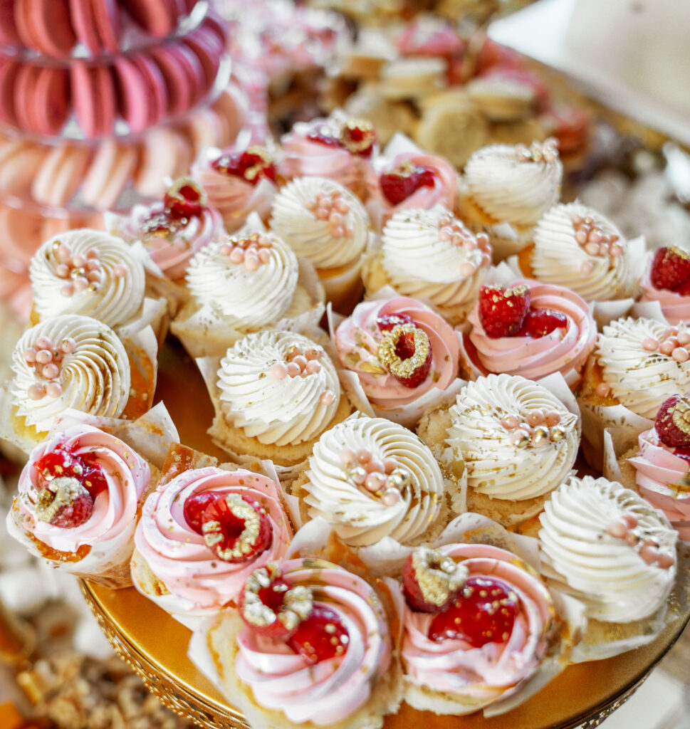 Wedding mini cupcakes.