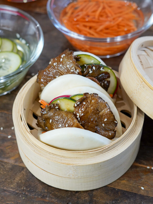 Blue Oyster Mushroom Bao Recipe Couple in the Kitchen