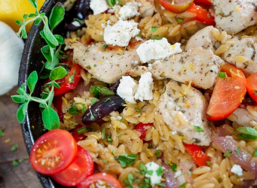Greek lemon orzo chicken recipe.