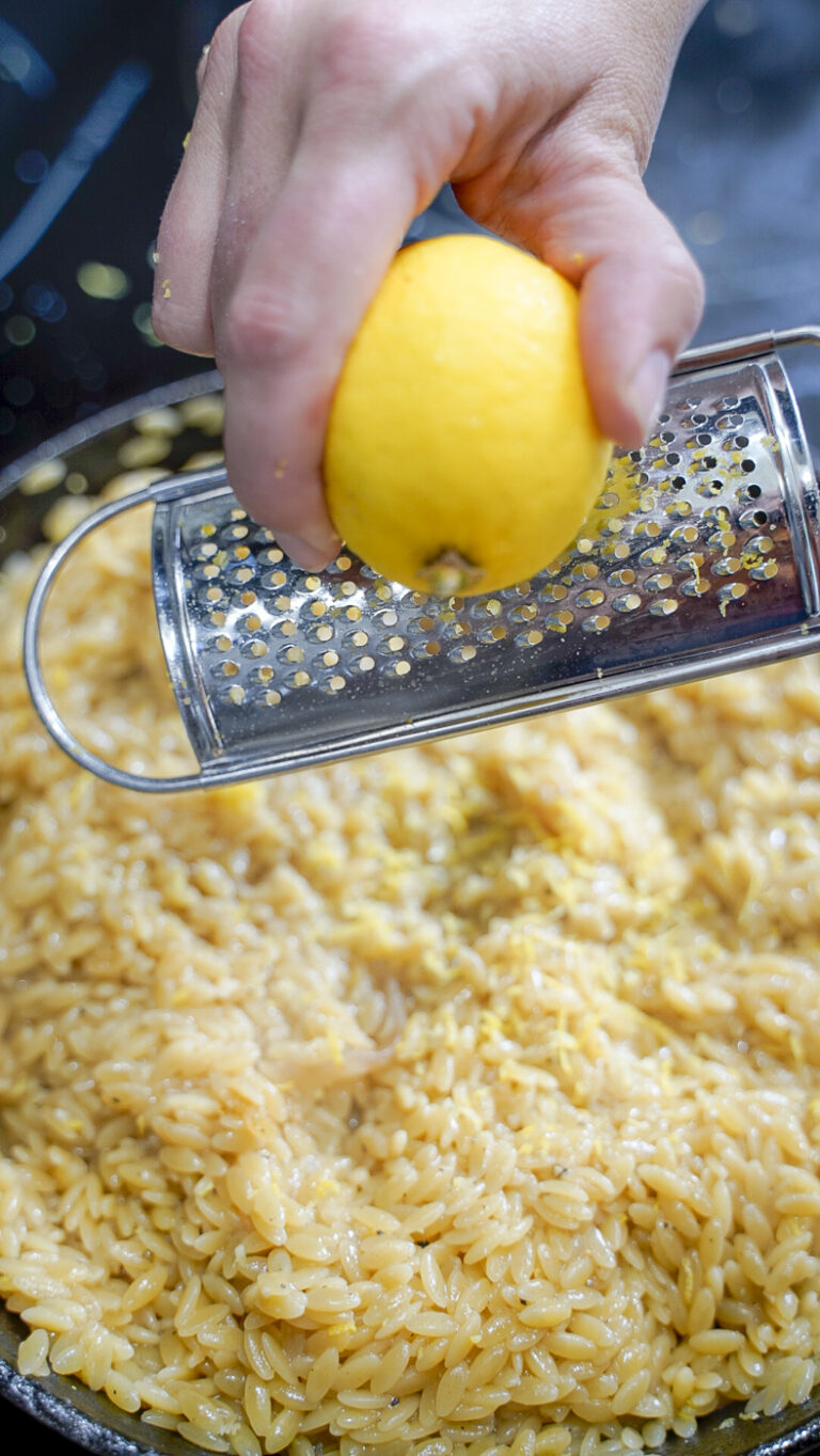 OnePot Greek Lemon Orzo Chicken Couple in the Kitchen