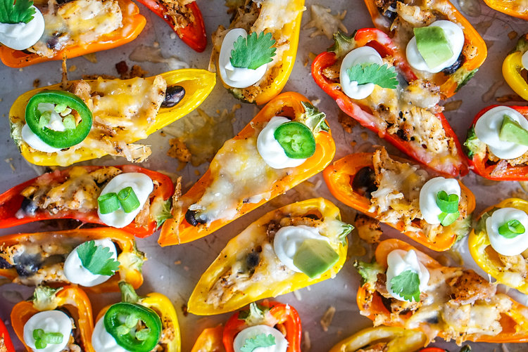 Low Carb Mini Pepper Nachos.