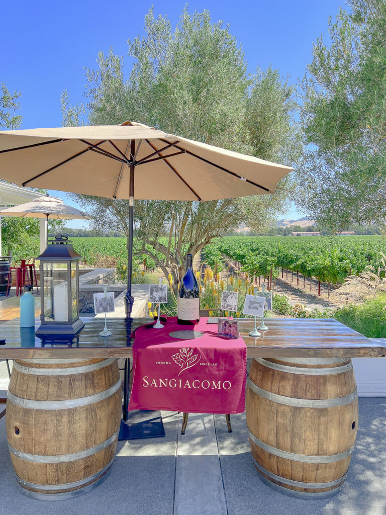 Wine tasting room in Sonoma wine country.