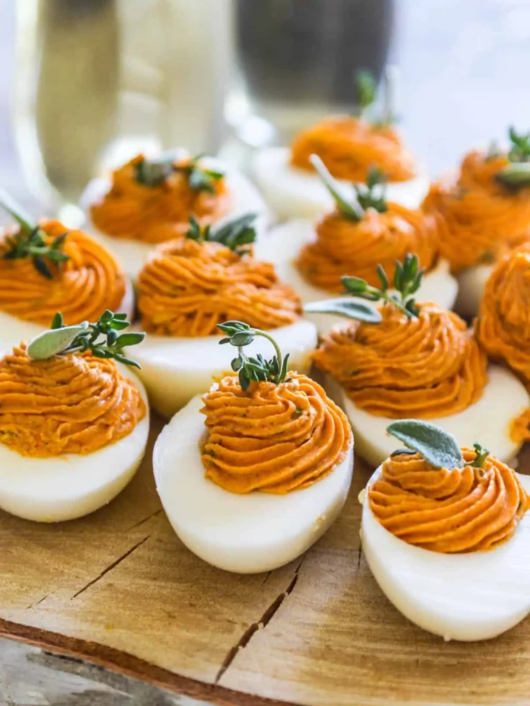 Thanksgiving Deviled Eggs.