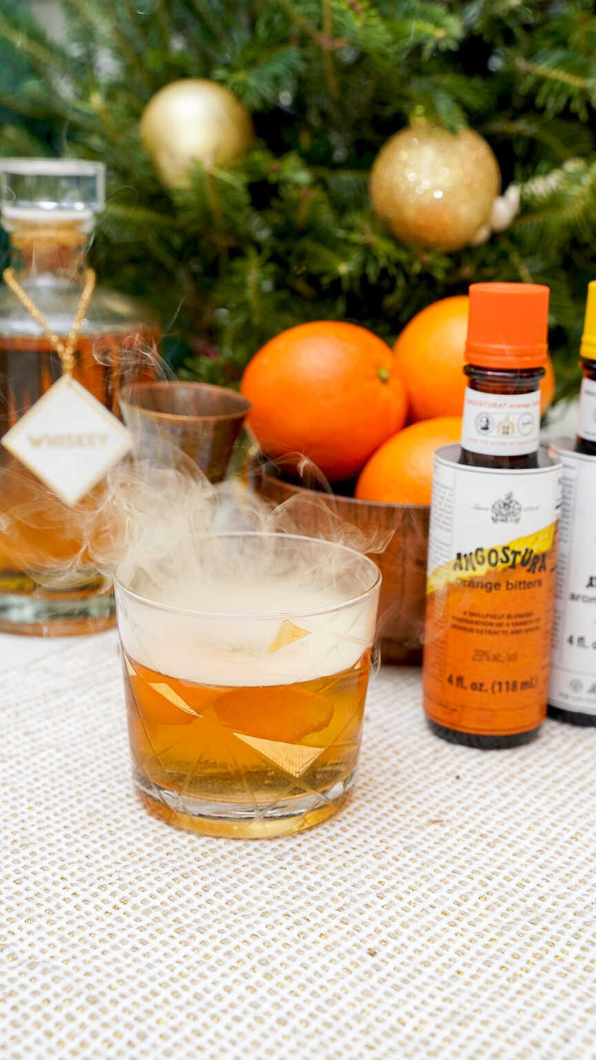 Smoked Old Fashioned Recipe Couple in the Kitchen