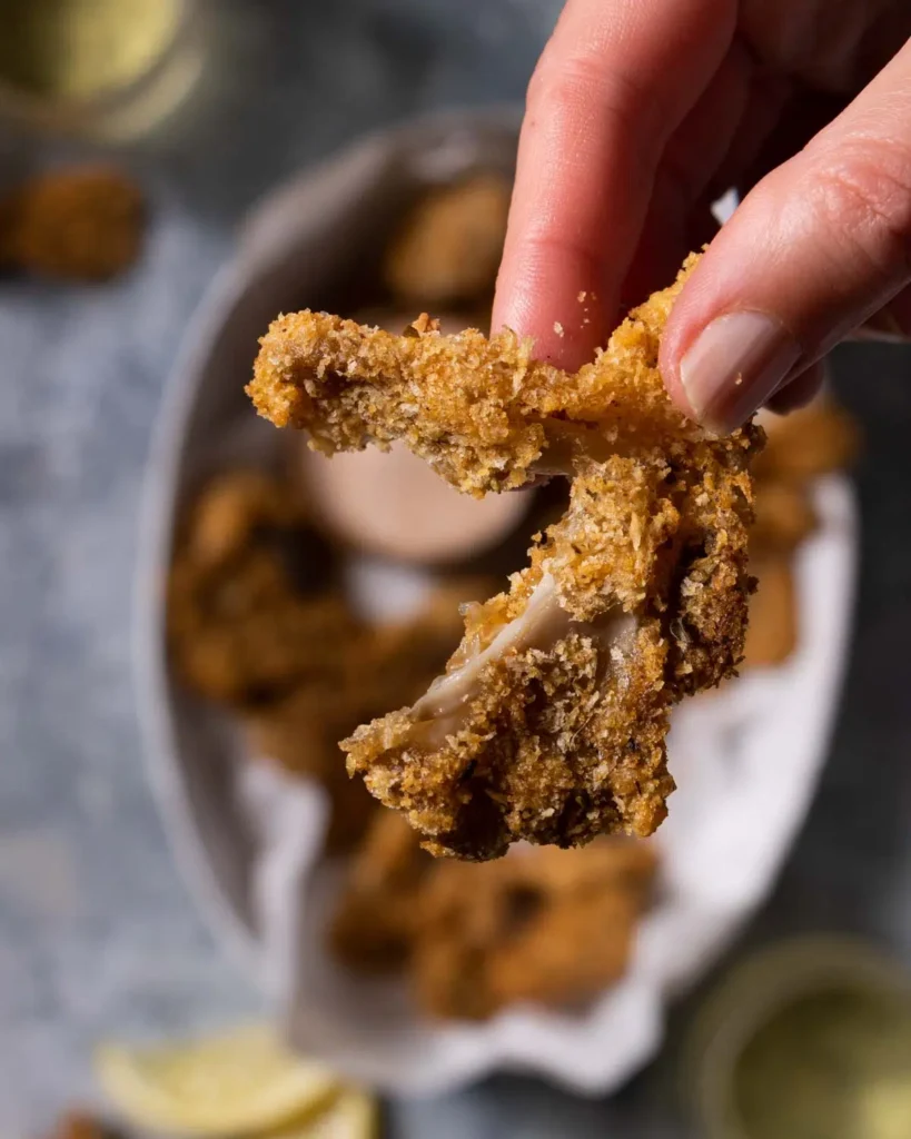 Air Fried Oyster Mushrooms.