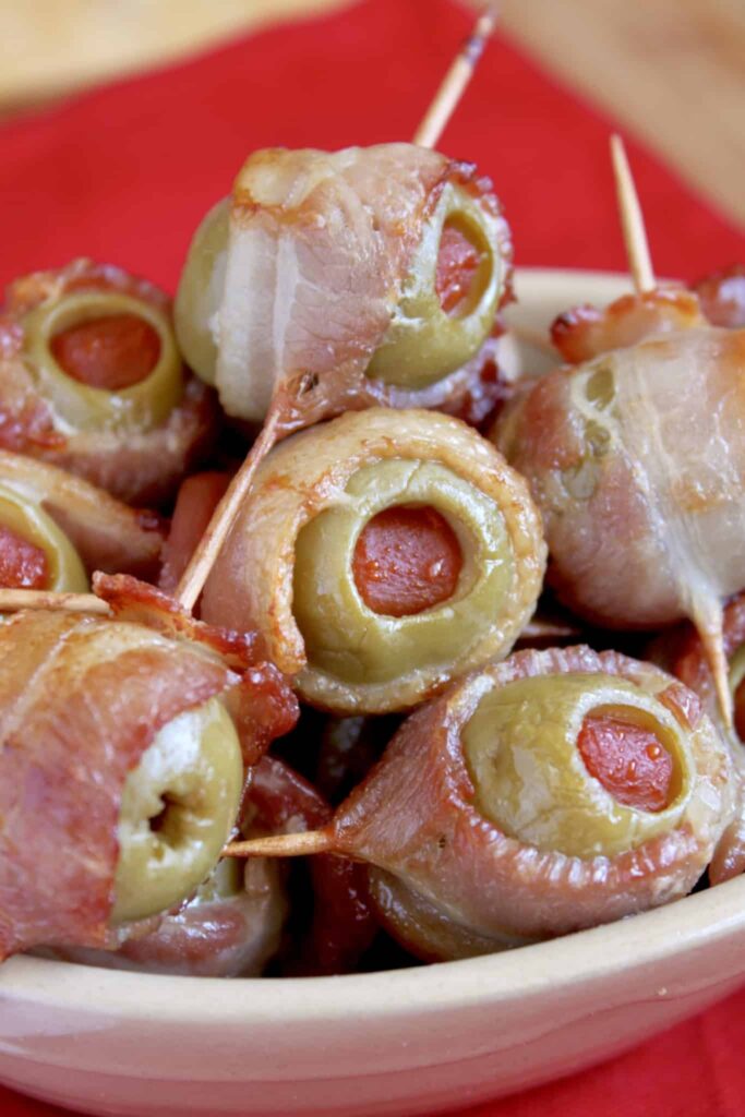 Bacon Wrapped Olives.