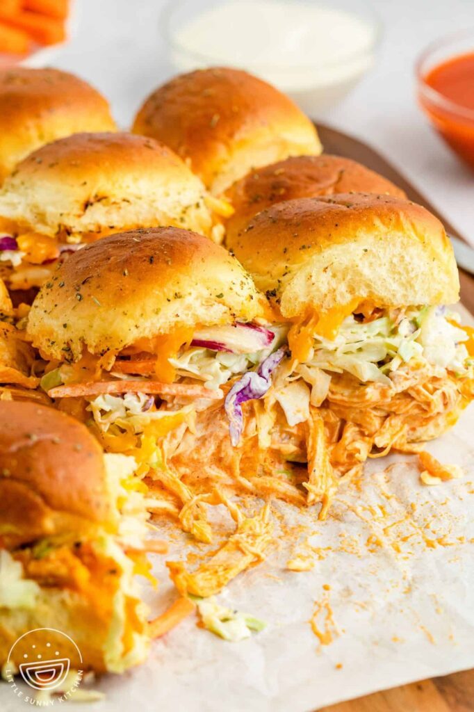 Buffalo Chicken Sliders.