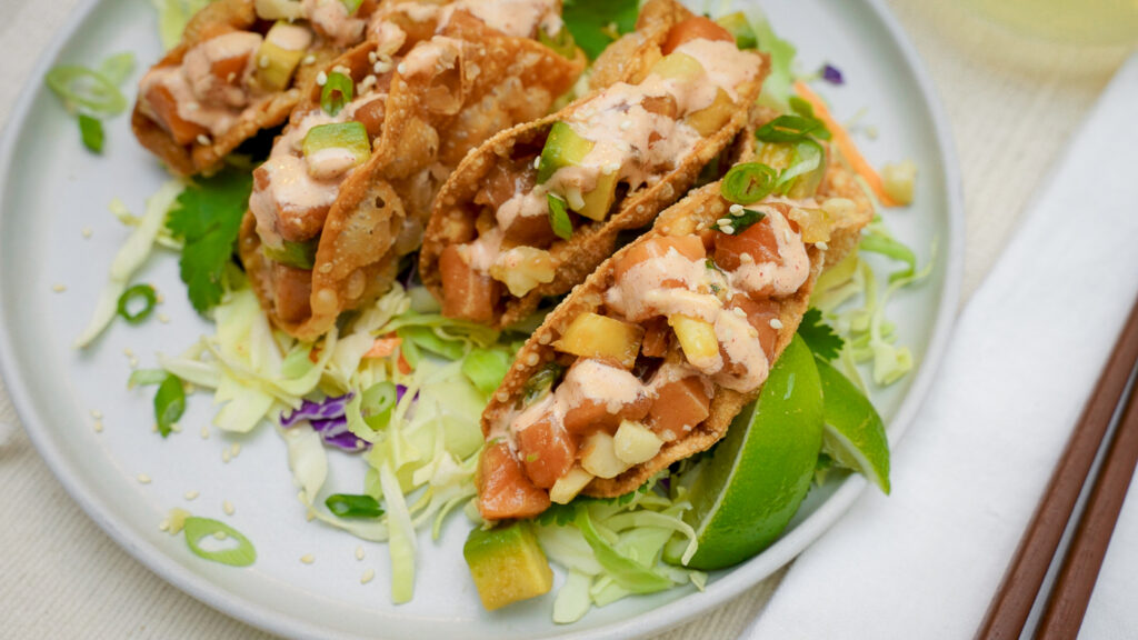 How to Fry Wonton Wrappers for Tacos Couple in the Kitchen