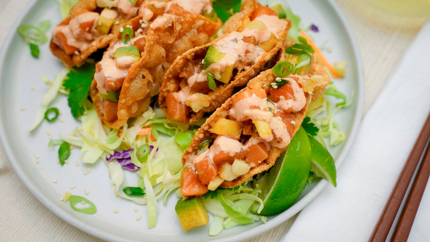 How to Fry Wonton Wrappers for Tacos Couple in the Kitchen