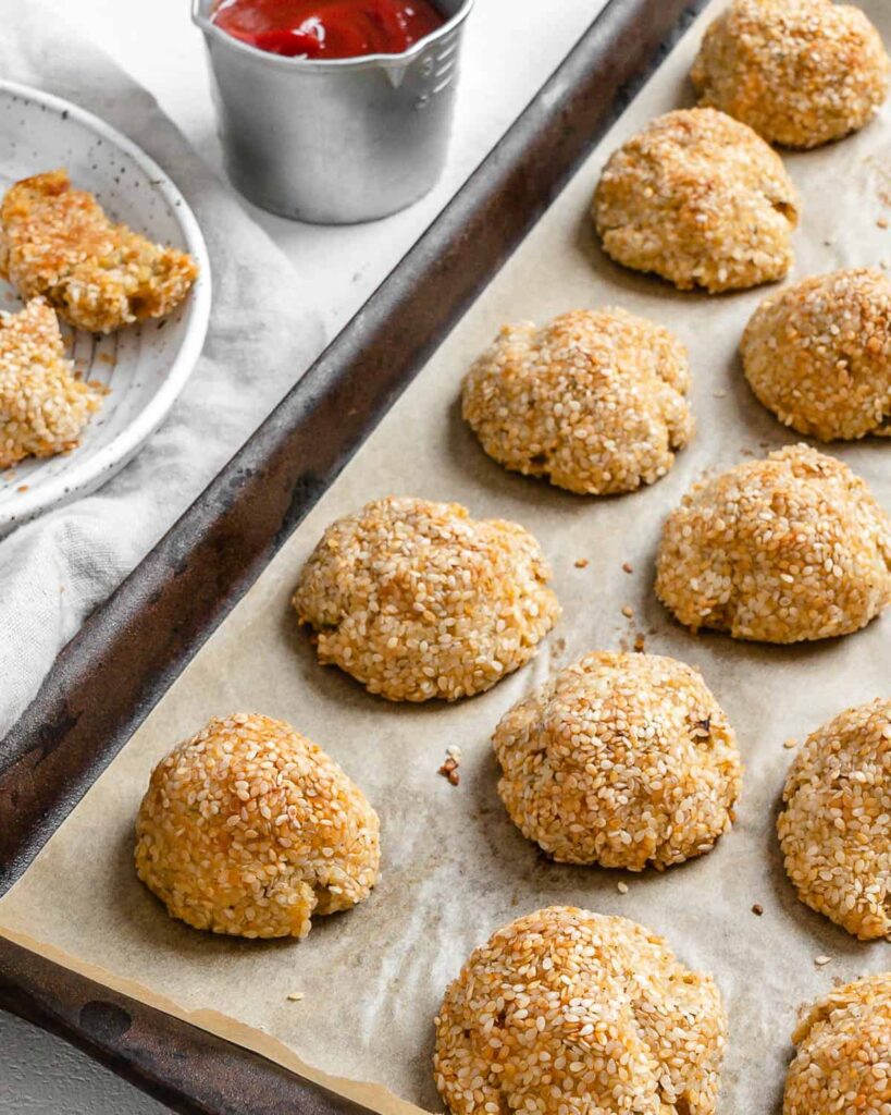 Sesame Potato Puffs.