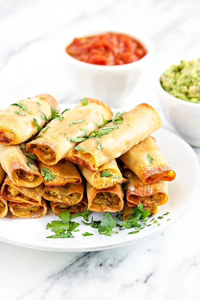 Baked Chicken Taquitos.