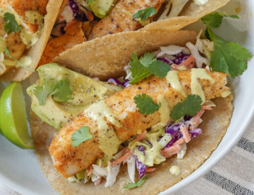 Easy Air Fryer Tilapia Fish Tacos.