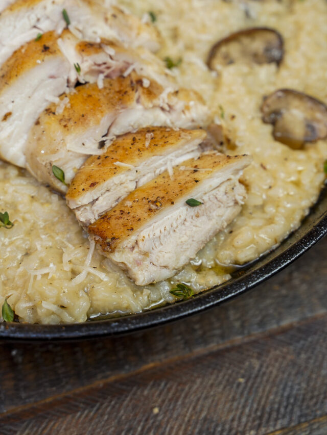 Chicken Risotto Recipe Couple in the Kitchen
