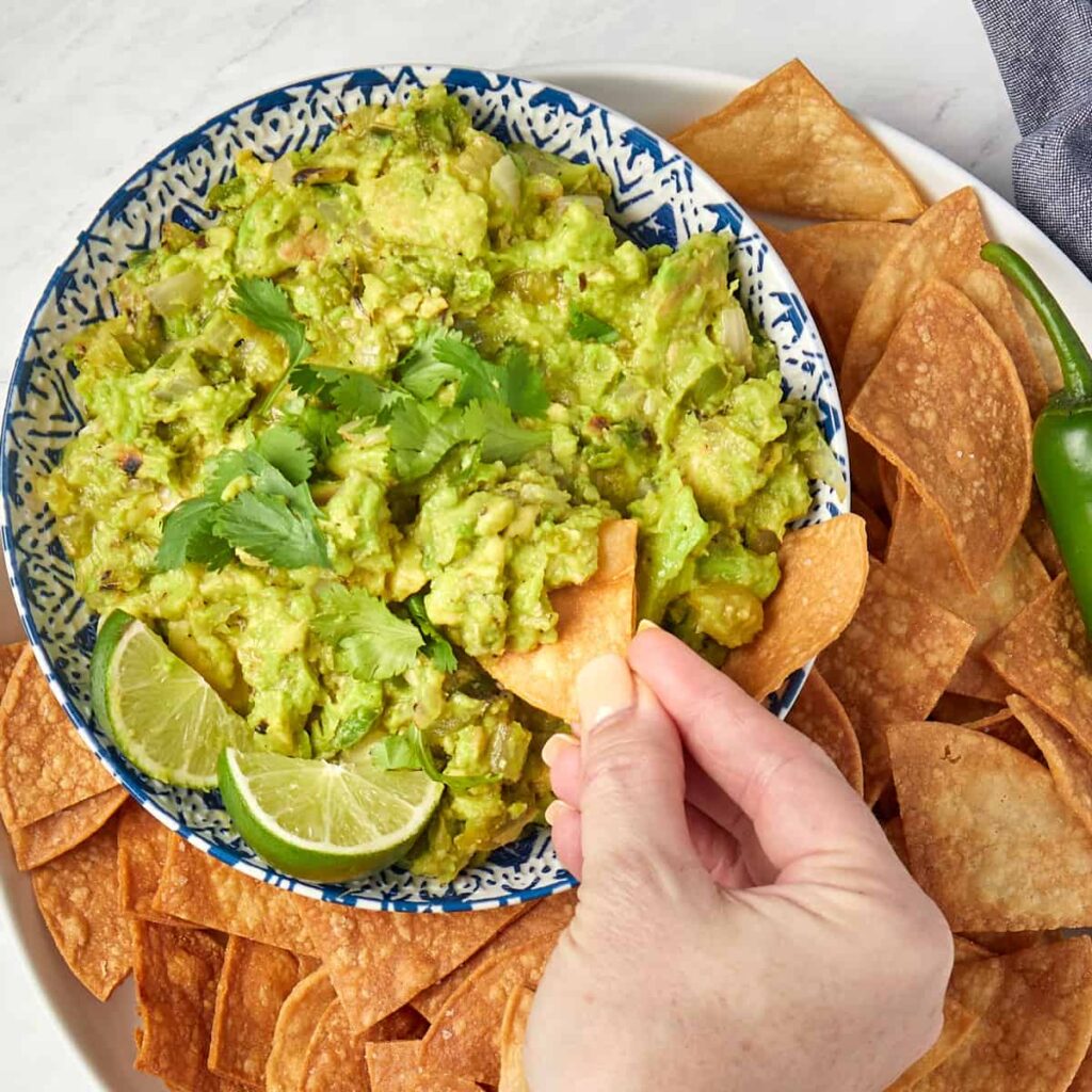 Grilled Avocado Guacamole. 