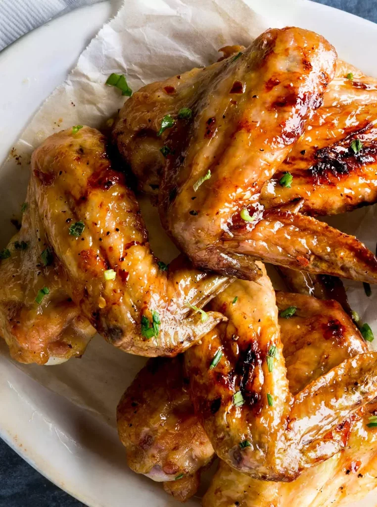 Orange Maple Glazed Chicken Wings.