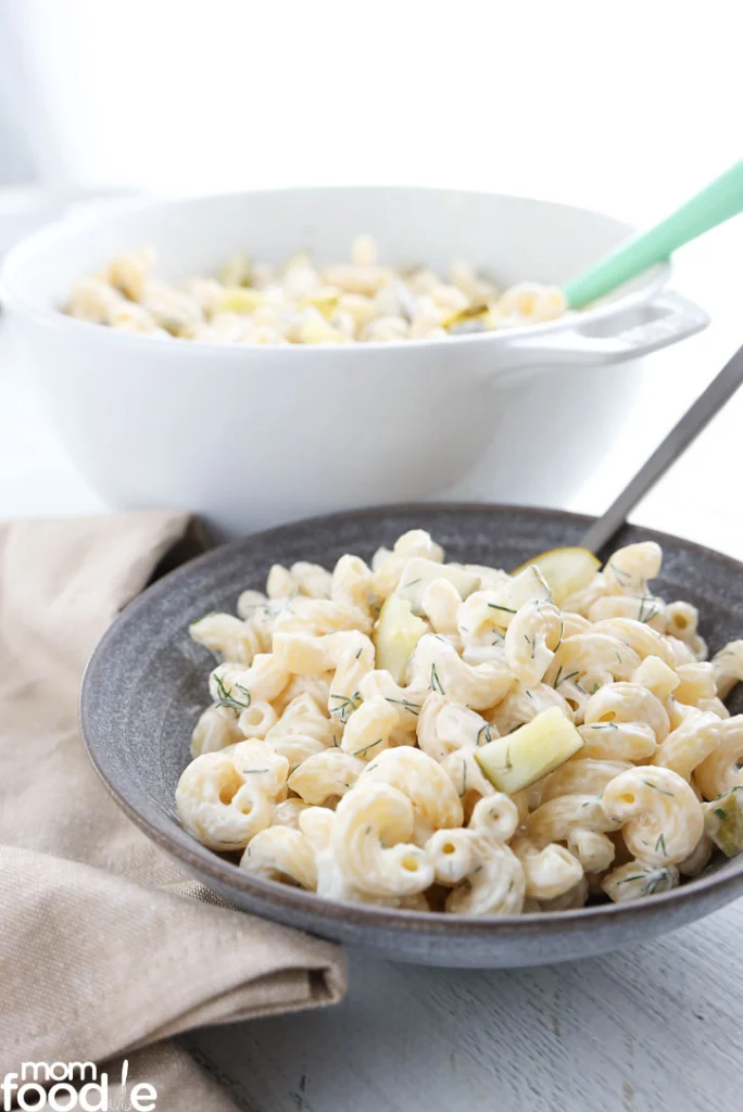 Dill pickle macaroni salad.