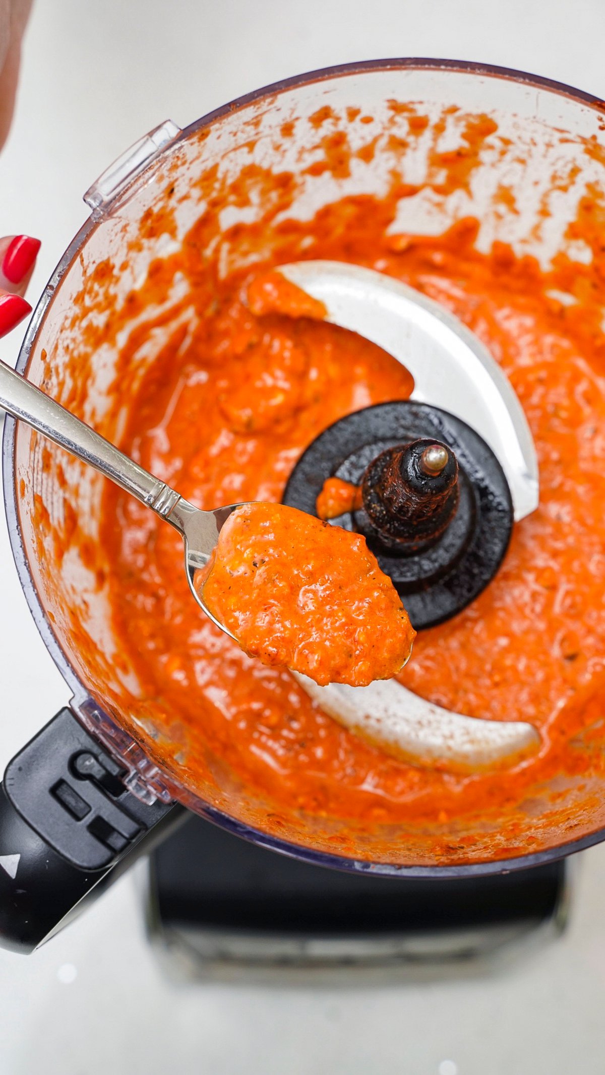 Sauteed Sea Bass with Romesco Sauce Couple in the Kitchen