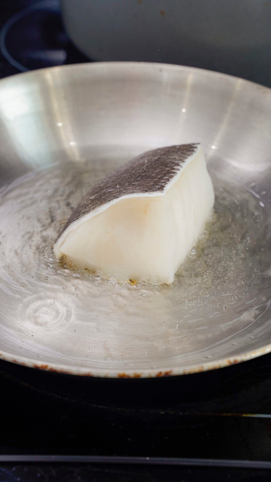 Sauteed Sea Bass with Romesco Sauce Couple in the Kitchen