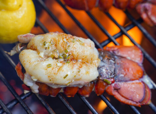 How to grill lobster tails.